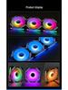 14cm Hydraulic Bearing Chassis Fan with RGB Sync, Shockproof Feet, and Silent Operation for PC Cases.