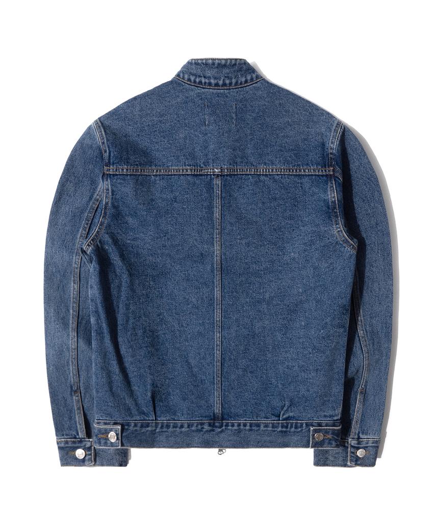 Qt8 Garments Rg Denim Moto Jacket (Blue)