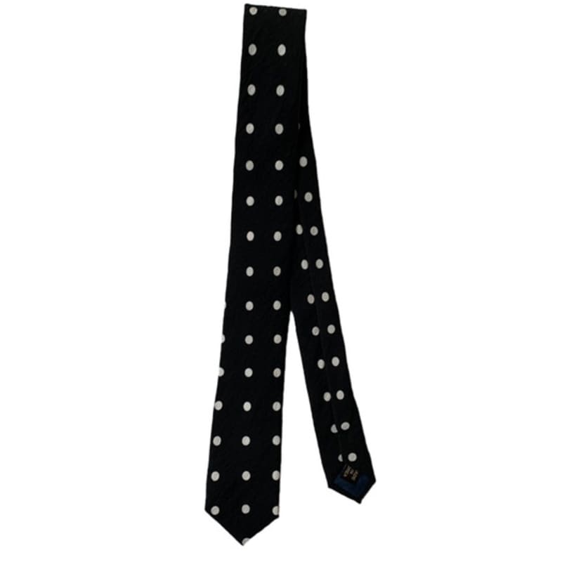 KOOKEESEE DOT Pattern Slim Tie (Black)