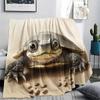 Schildkröte Nahaufnahme Muster Flanelldecke, Hohe Qualität Bequem für Alle Jahreszeiten, Heimdekoration, Wärme und Komfort, Perfekt für Geschenke.