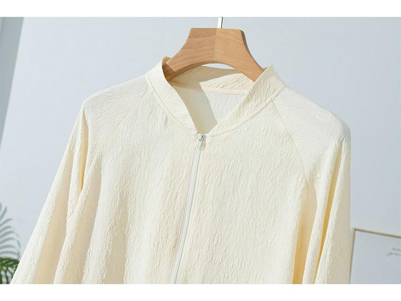Mulberry Silk Women's Heavyweight Long Sleeve Baseball Jacket