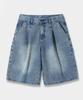 Dimiteulibeullaeg Bio-Washed Carpenter Bermuda Denim Pants_Light Blue