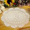 Table Mat 2022 Beige/White Cotton Lace Doilies Floral Lace Doilies Floral