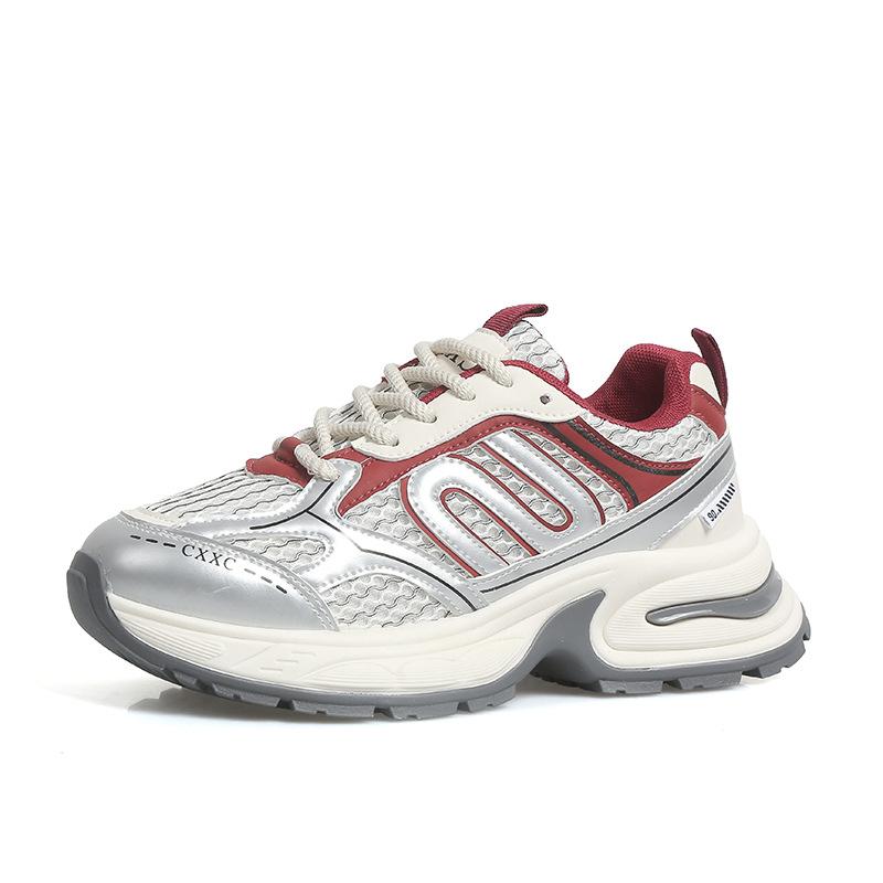 

Обувь для папы на платформе, женская универсальная повседневная женская обувь, кроссовки для бега, кроссовки Bs103 40 бордовый