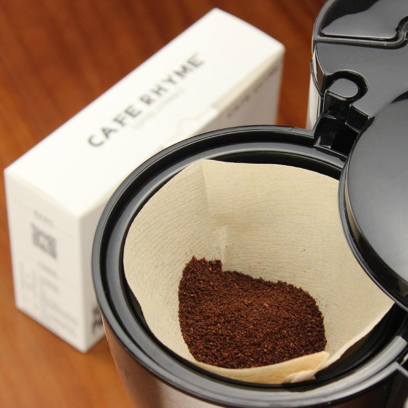 Unbleached Fan-Shaped Coffee Filter Bags for 2-4 Servings - Thickened, Solid Color
