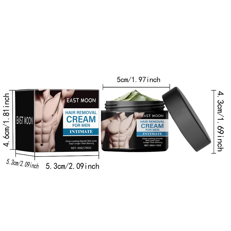 Full Body Hair Removal Cream for Men Soothing Painless Nourishing Formula Gentle Skin Care Arm Chest Leg Use