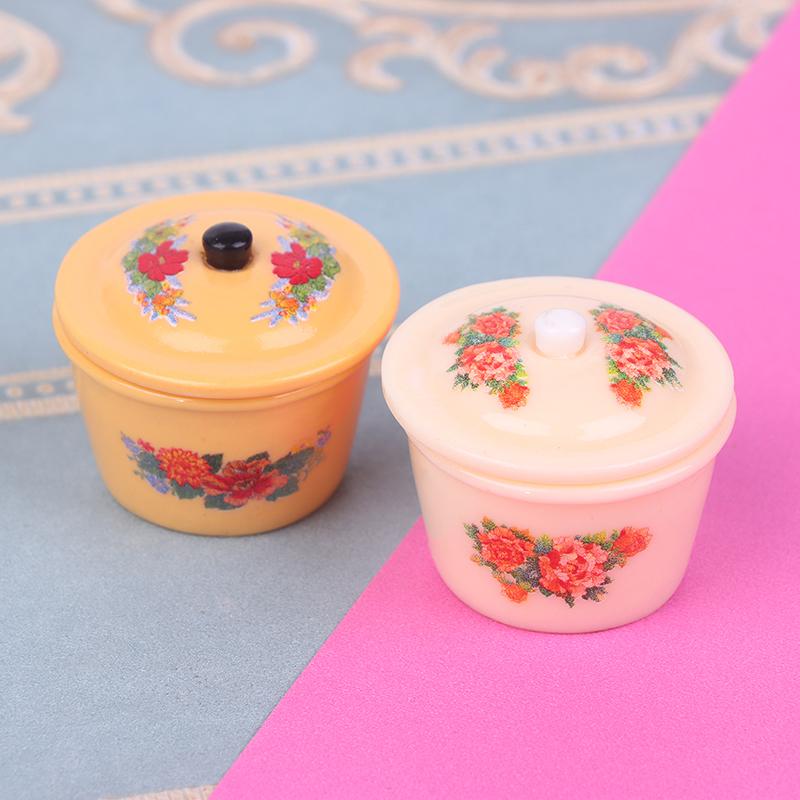 Dollhouse Miniature Nostalgic Life Scene Decoration Supplies Chinese Double Happiness Enamel Basin Doll Accessories Toy