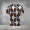 Men's Casual Short-Sleeved T-Shirt, 3D Poker King Pattern Top, Comfortable T-Shirt, Streetwear