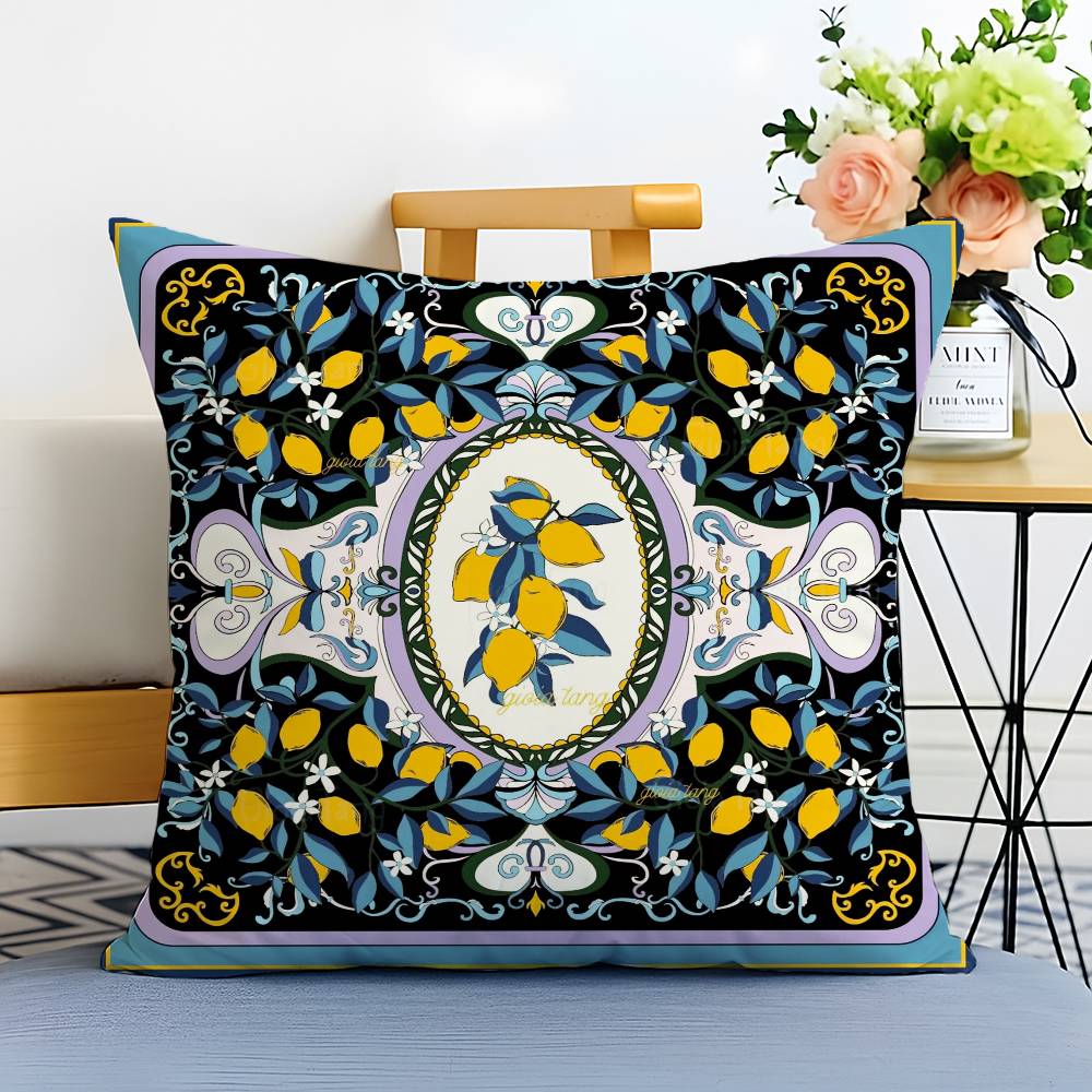 

Классический узор с принтом лимонов, наволочка, напечатанный матовый флис, подушка, на ощупь как кожа младенца, экологически чистая сублимационная печать 12x12Inch