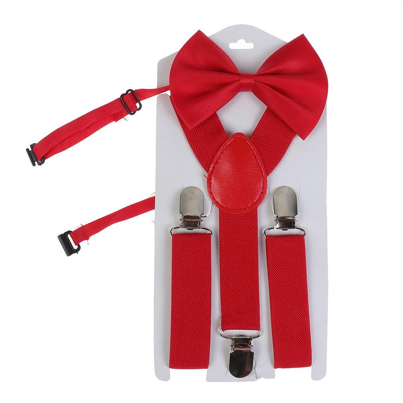

Набор детских подтяжек с галстуком-бабочкой шириной 2,5 см, эластичные регулируемые подтяжки с Y-образной спинкой шириной 60 см, формальные классические галстуки-бабочки с предварительно завязанными шнурками для мальчиков и девочек 1–9 лет 60cm ярко-красн