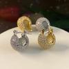 Korean Fashion Geometric Bean Stud Earrings: Elegant, Versatile & Irregular Design
