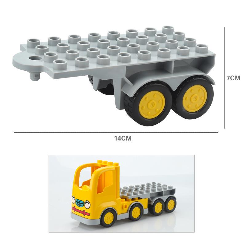 Yidu Large Particle Building Blocks: Motorcycle, Fire Truck, Airplane, Forklift Vehicle Toys