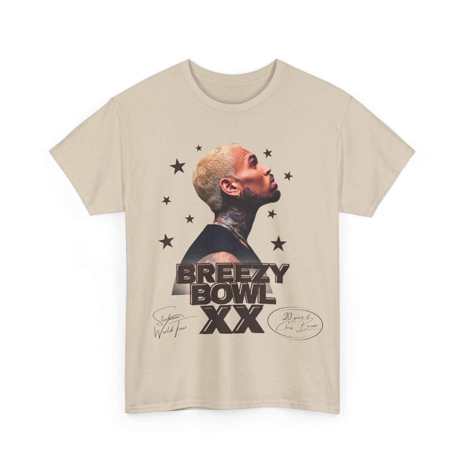 Chris Brown Breezy Bowl XX Tour T-Shirt Chris Brown Fan Gift Music Lover Gift. S