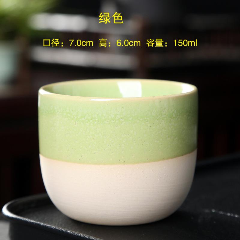 Kiln Change China Ceramic Tea Cup Pottery Jianzhan Drinkware  Temmoku Glaze Porcelain Kung Fu Cups Set for Water Latte Milk