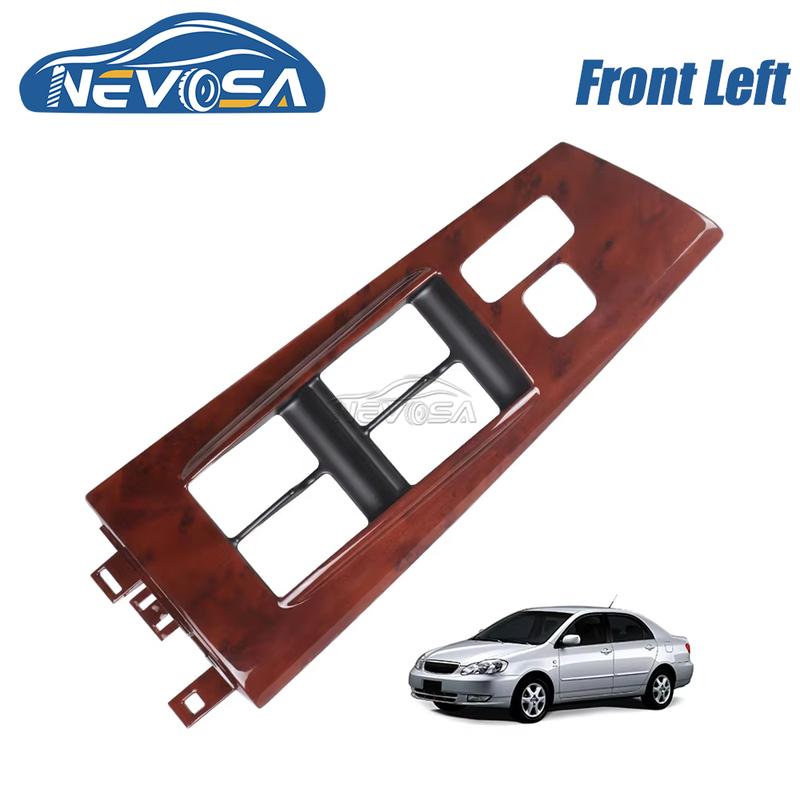 Wood Grain Front Power Window Switch Trim Bezel Panel For Toyota Corolla 2003 2004 2005 2006 2007 2008 74232-12380 74231-02350