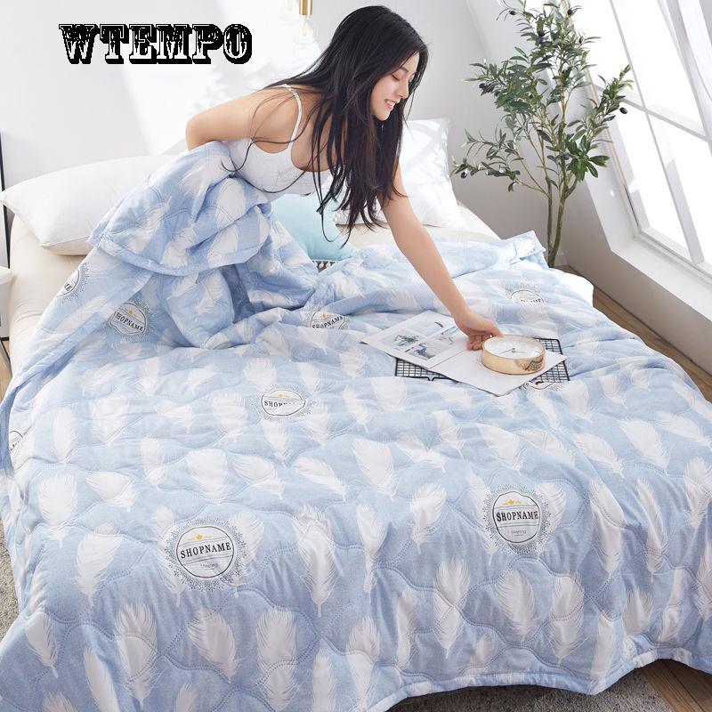 WTEMPO Komfortowa Letnia Chłodząca Kołdra Modny Nadruk z Kreskówkami Kołdra do Akademika Klimatyzacja Was