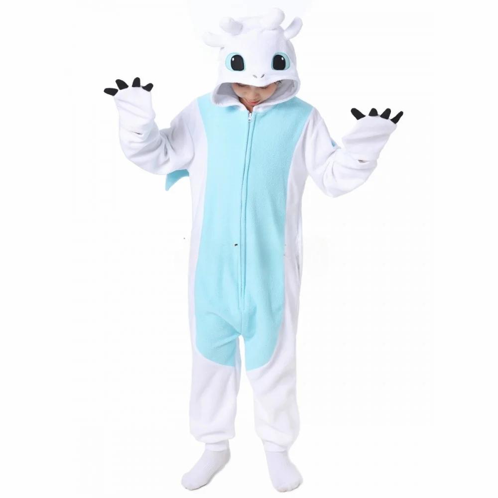 Çocuklar İçin Kigurumi Tek Parça Pijama, Çocuklar İçin Dişsiz Çizgi Film Pijama, Kız ve Erkek Çocuk Hayvan Pijama Karakterli Ev Giyimi Cosplay Parti Kostümü