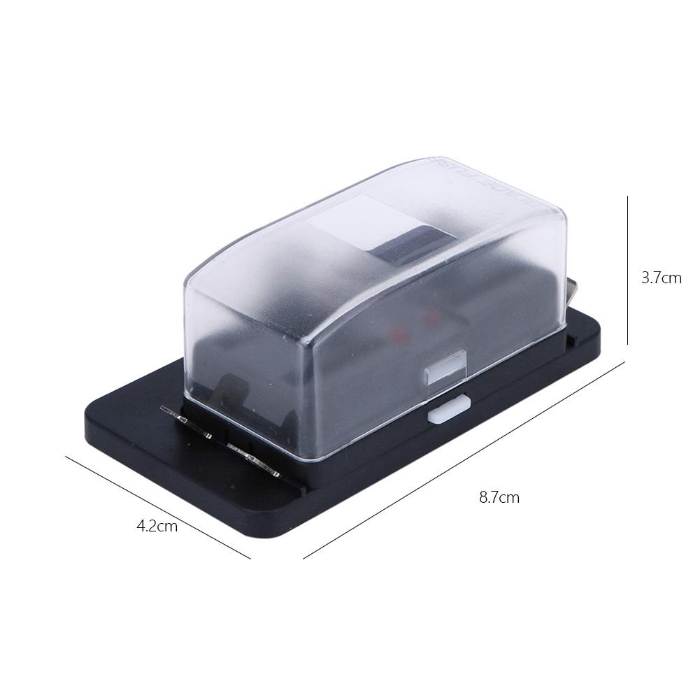 4 Way Fuses Box Holder Blade Fuse Block Plastic Cover with LED Indicator Light Car Fuse Holder Plastic Cover for Auto Car Marine