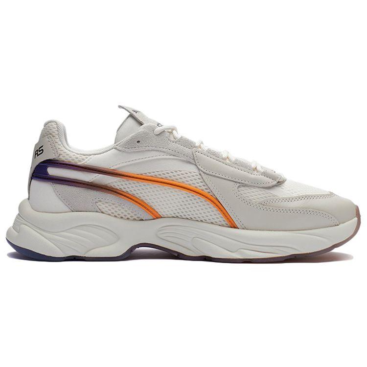 Puma Rs-Connect Ombre Antiderrapante Confortável Respirável Absorvente de Choque Tênis de Corrida Casual de Cano Baixo Unissex tênis Branco Laranja 383783-01