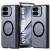 Magnetic [Hinge Protection][HD Screen Protector][Translucent Matte]Slim Skin-Friendly&Smooth Touch Shockproof Phone Case for Pixel 10 Pro Fold-Black
