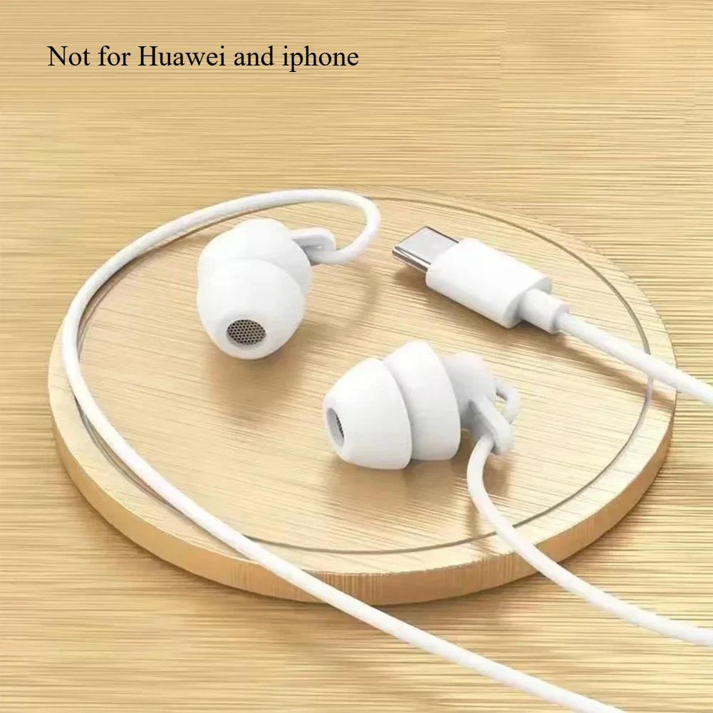 Silicone Wired Headphones with Mic 3.5mm Jack in-ear Sleep Earphones in-line Control Headset only Apply for huawei/iphone 7