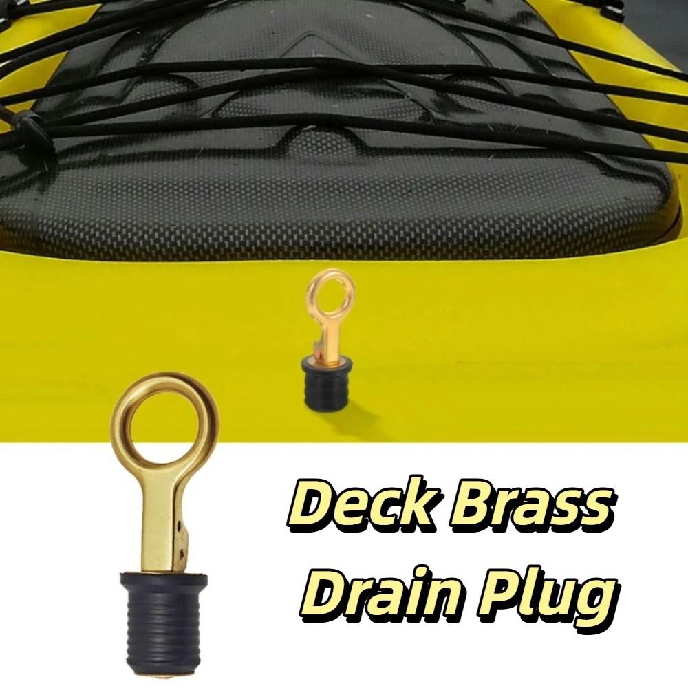 Rubber Plug Marine Boat Drain Plug Sturdy Boat Accessories Brass Handle Drain Plug  Yachts