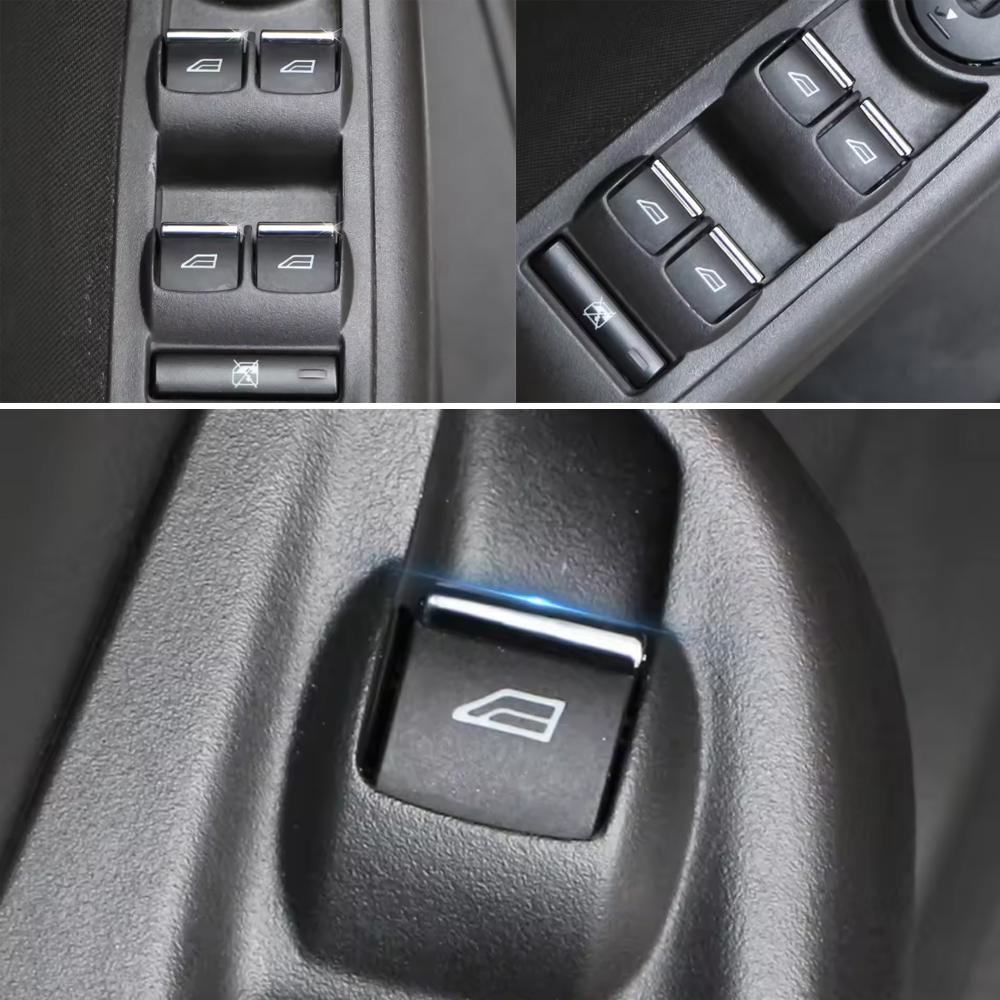 ABS Chrome Window Lifter Button Cover Trim for Ford Focus 2 3 MK2 MK3 2005 - 2018 Panel Sticker Car Accessories