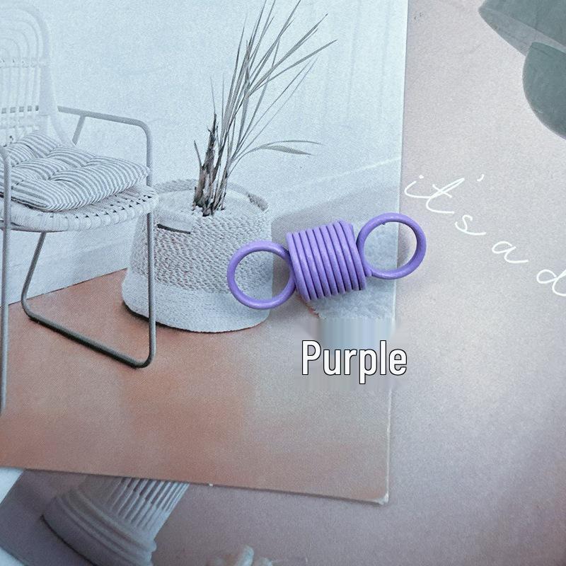 Colorful Enamel Spiral Stretch Spring Buckle 8-Shape Double Circle Connector for DIY Jewelry Accessories