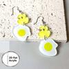 2D Flat Acrylic Dangle Earrings For Women Flower Animal Drop Earrings For Summer Daily Wear Party Jewelry