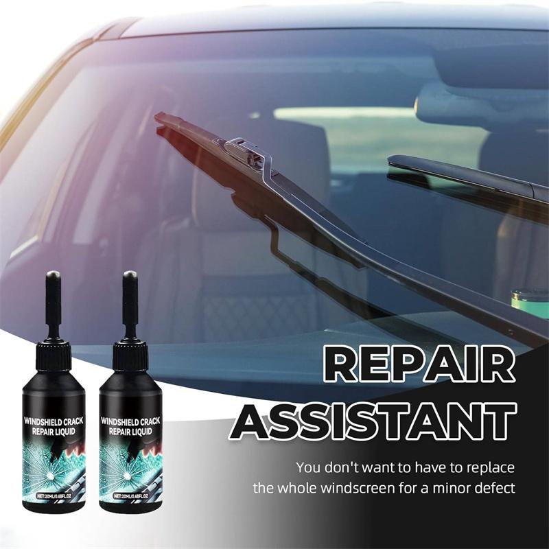 2Pcs Car Windshield Glass Repair Kit For Scratches Fluid Agent Cracks Chips Window Glass Repair For Vehicle Windows Fix Tools