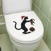 Christmas Personalized Black Cat Gifts Bathroom Toilet and Home Decoration Stickers