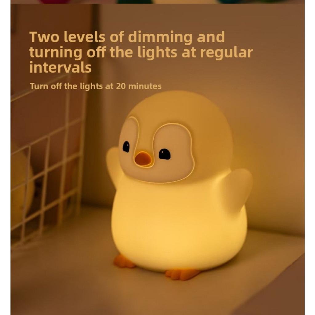 Penguin Baby Little Penguin Night Light English Patting Light USB Rechargeable Atmosphere Creative LED Light