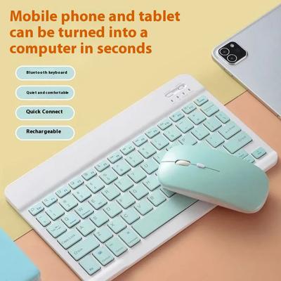 Bluetooth-Tastatur ist geeignet für iPad, Huawei-Mobiltelefon, Tablet, Notebook, wiederaufladbar, Miaocun Drahtlos-Tastatur- und Maus-Set.
