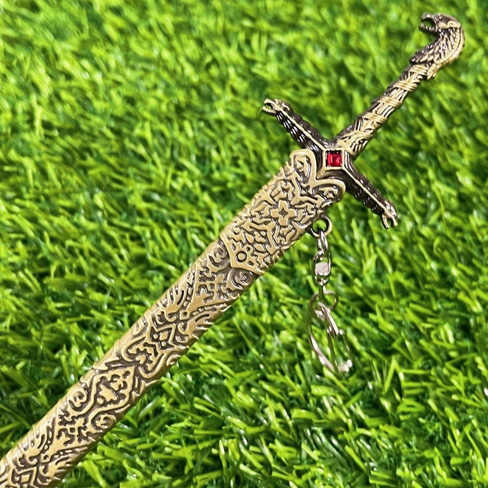 8.6inch Game Dragon Katana Anime Cosplay Metal Damascus Sword Ninja Knife Real Size Japanese Katana Original Samurai Sabre Toy