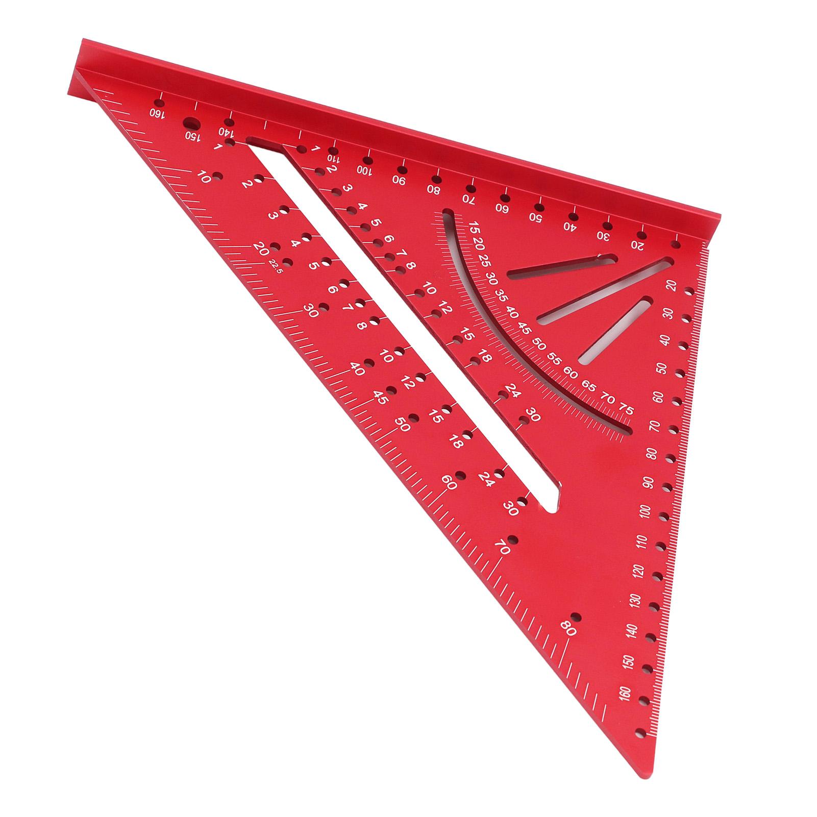 Aluminum   Ruler Clr Accurate Scales 30 45 60   90 Right Angle Ruler for Woodworking