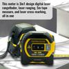 New Laser Tape Measure 3 In 1 Digital Tape Measure High Precision Laser Rangefinder Steel Tape Measure High Elasticity