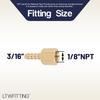 LTWFITTING Brass Fitting Coupler 3/16-Inch Hose Barb X 1/8-Inch Female NPT Fuel Gas Water(Pack of 5)