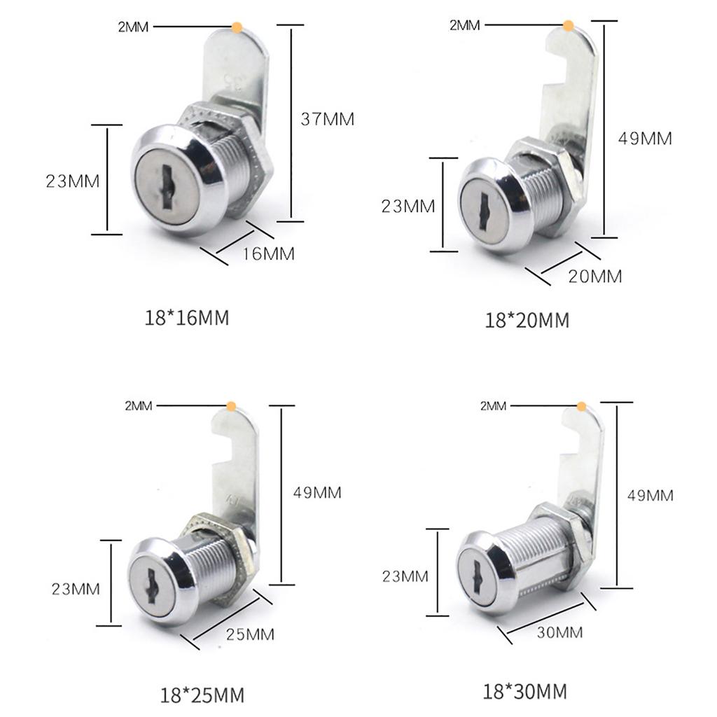 Cabinet Tumbler Cam Lock Zinc Alloy for Mailbox Toolbox Important Files Drawers RV Camper