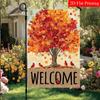 2D Flat, 2D Flat Welcome Maple Garden Flag On Thanksgiving- Outdoor Garden Flag Double-sided Home Decoration Courtyard Decoration Outdoor Decoration L