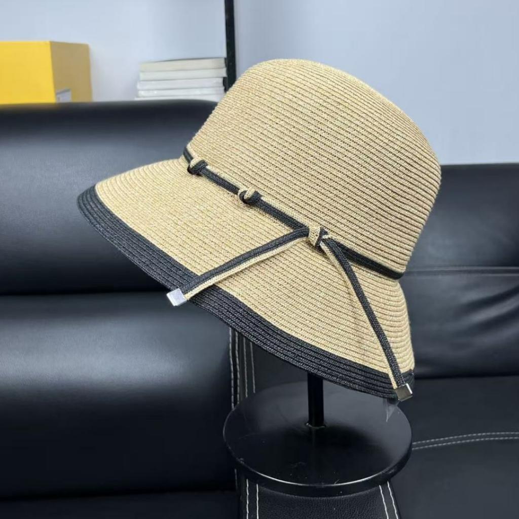 Hepburn Wind Summer Travel Straw Hat Fisherman Hat Children Sunshade Sun Hat Seaside Beach Basin Hat Shows Small Face
