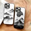 Classical Chinese Landscape Phone Case For iPhone 17,16,15,14,13,12,11 Plus,Pro Max,XS,Colorful Silver Phone Case Funda Cover