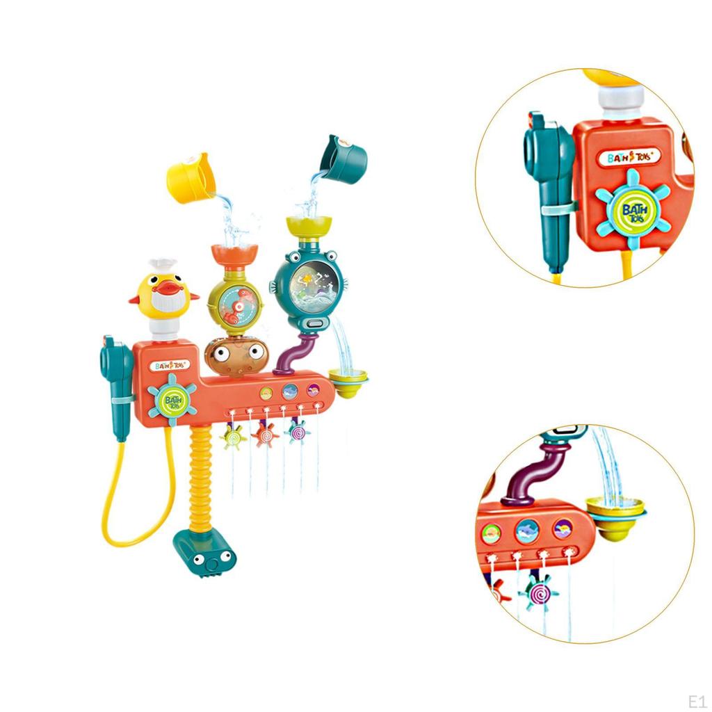 Toddlers Shower Head Toy for 3-5 Shower,Decor,Wall Mount Spraying Water Toy,Baby