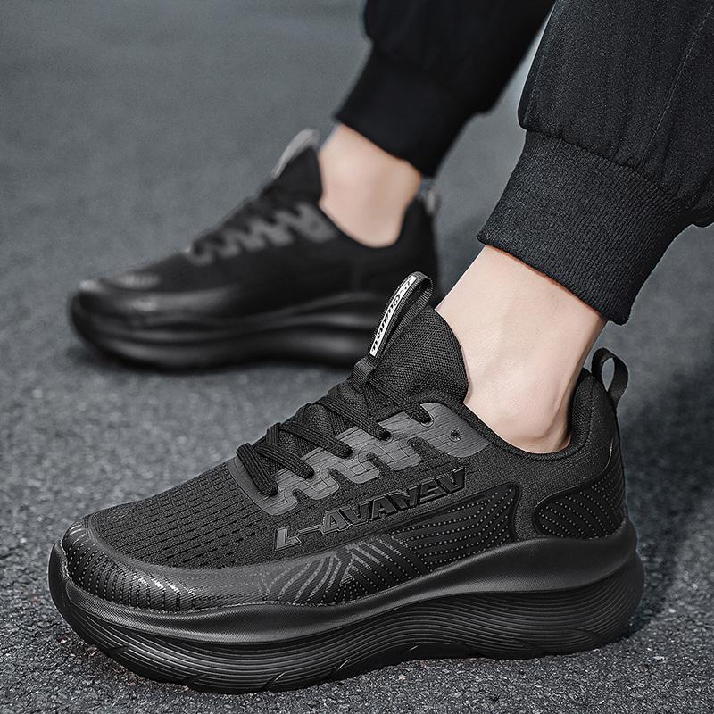 Men Running Shoes Breathable Outdoor Sport Sneakers Air Mesh Gym Elastic Knitting Vamp Tennis Shoes Zapatillas De Deporte