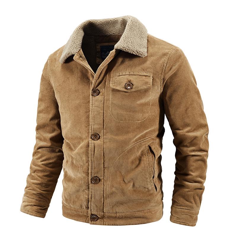 Men's Loose Large Size Fleece Thickened Jacket Men's Cotton Clothing