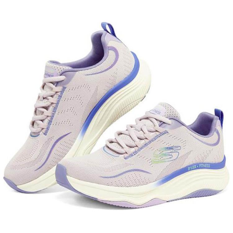 Skechers Dlux Fitness Tessuto Confortevole Scarpe da Corsa Casual Basse Sneaker Donna Viola Multicolore 149833-LVMT