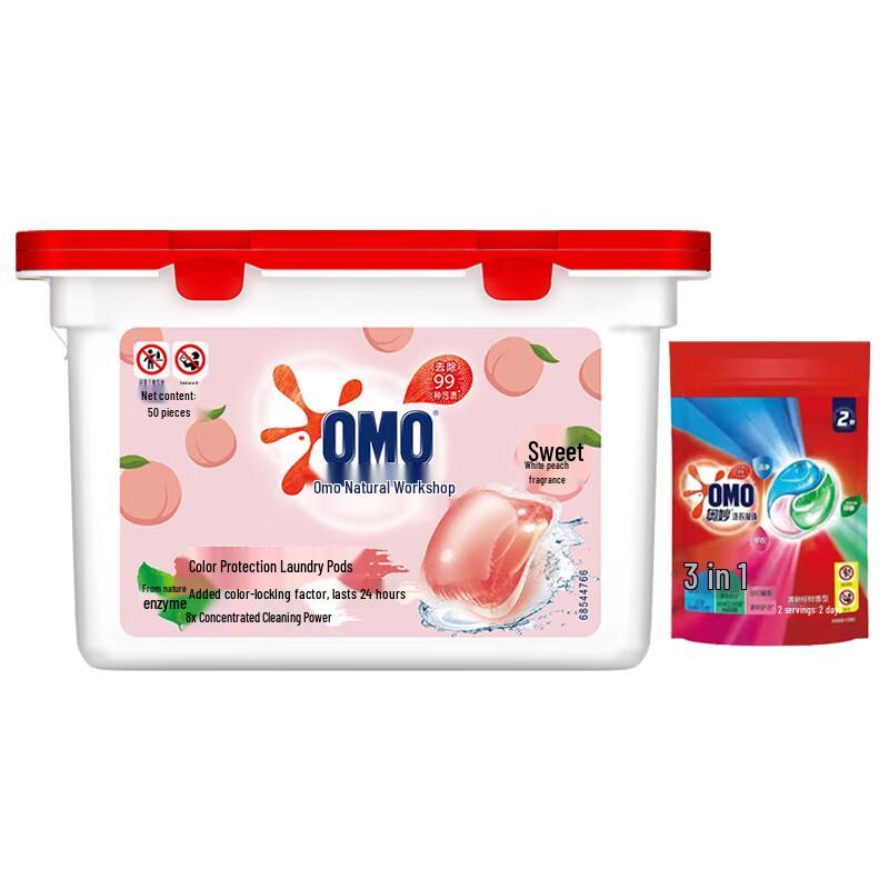 OMO Natural Workshop White Peach Laundry Pods
