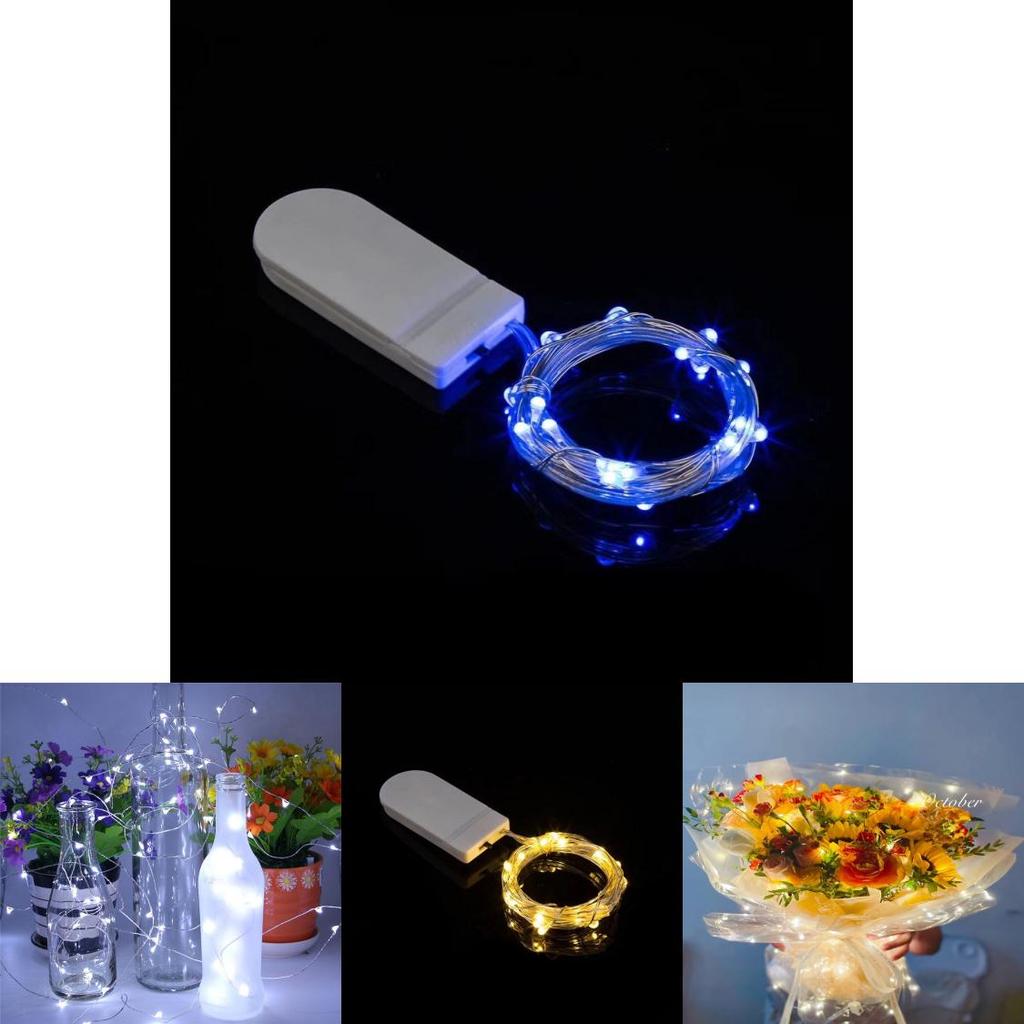 LED-Kupferdraht-Lichterkette mit Knopfzellen-Batteriepack für die Außen-Gartendekoration
