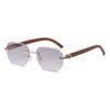 Uv400 Photochromic Sunglasses For Men With Frameless Geometric Design Suitable For Driving And Travel
