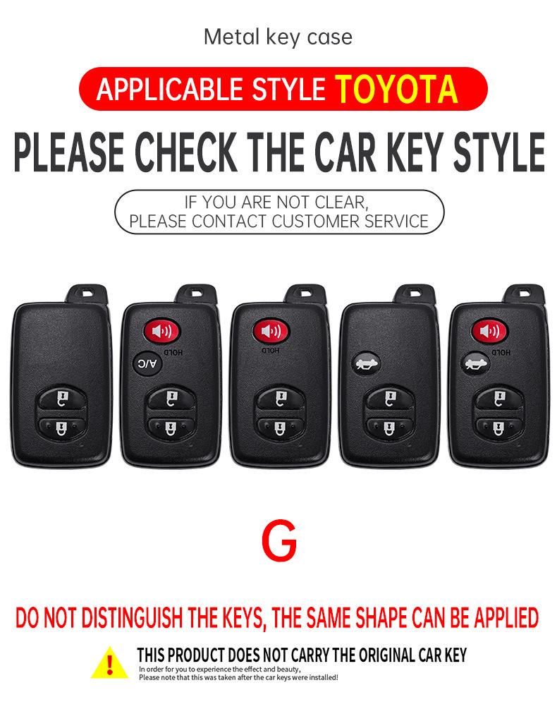 Key Case for 11th/12th/13th Gen Toyota Crown, Prado, Reiz, Camry 09, and Highlander
