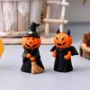 3Pcs/Set Resin Pumpkin Wizard Statue Craft Halloween Devil Decoration  Halloween Party